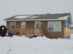 White Earth Tribal House in Winter